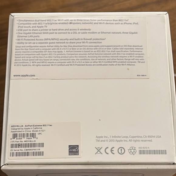 NRFB NEW Apple Airport Extreme ME918LL/A - Picture 3 of 3
